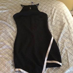 Sideline Sweetie black mini dress